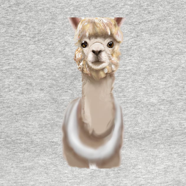 Cute Alpaca Drawing by Play Zoo